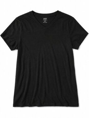 Old Navy Soft-Washed Black V-Neck Tee | Size S